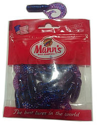 Twister mann's Mannipulator Grub M-014 55mm бузковий з синіми блискітками (EG) 5 шт./уп
