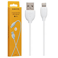 Кабель USB-Lightning Borofone BX18 білий