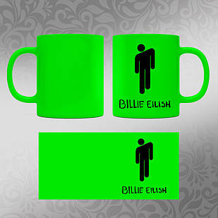 Чашка неон Зелений логотип Біллі Айлиш