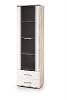 Вітрина LIMA W-1 білий/дуб сонома (Halmar)