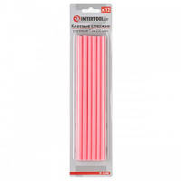 Комплект рожевих клейових стрижнів 7.4 мм*200мм, 12шт. INTERTOOL RT-1048
