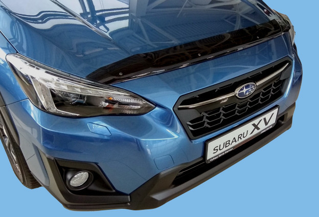 Мухобойка, дефлектор капота Subaru XV 2017- (Sim)