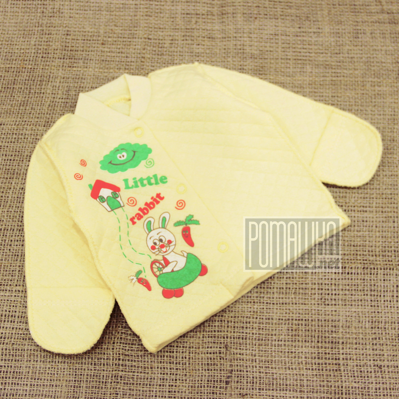 Дитяча тепла р 56 0-1 міс як флісова велюрова кофточка в пологовий будинок для новонароджених малюків 3221 А, фото 1