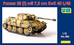 Panzer 38 (t) з 75-мм гарматою KwK 40 L/48. Збірна модель.1/72 UM 486