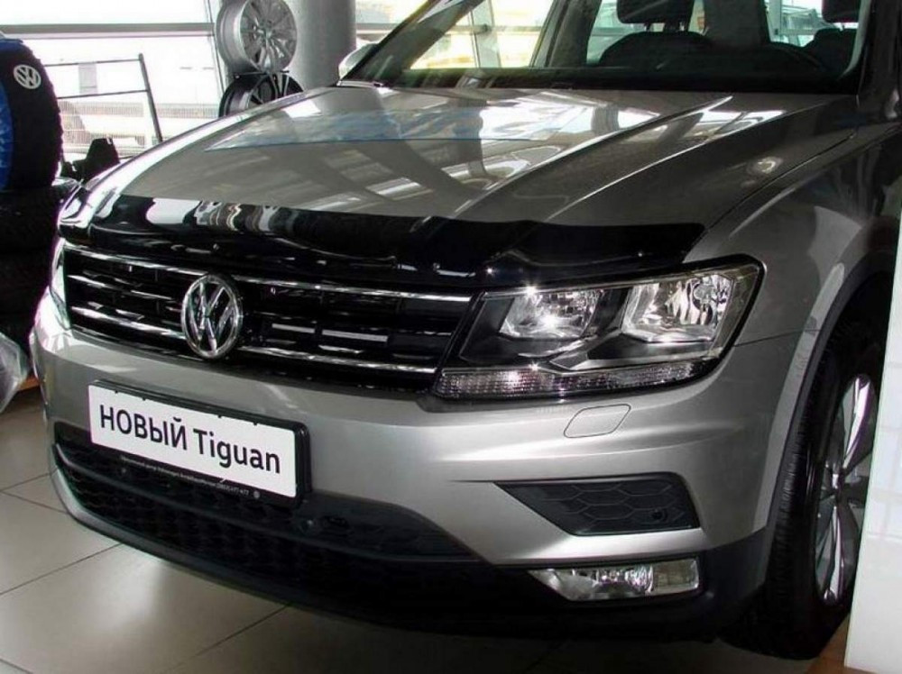 Мухобійка, дефлектор капота Volkswagen Tiguan 2016-2020 (HIC)