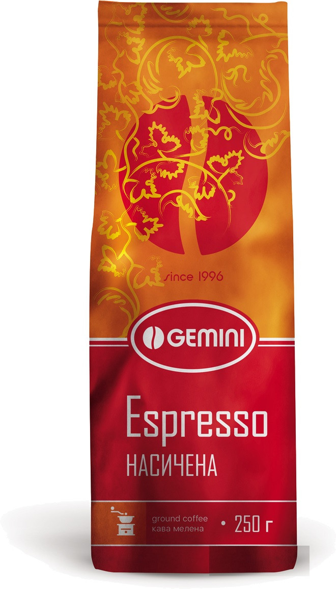 Кава в зернах Gemini Espresso Насичена 250 грамів Україна, фото 1