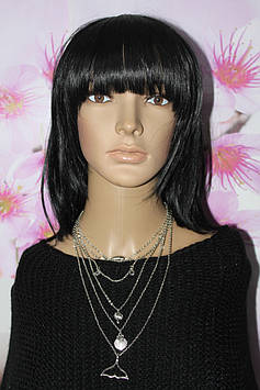 Чудова срібна підвіска з п'яти ланцюжків з кулонами