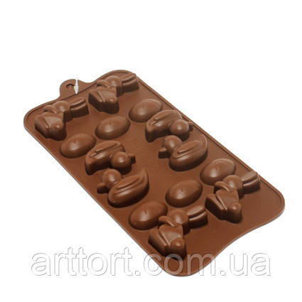 Силіконова форма Заєць, качка та яйце, фото 1