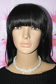 Розкішне срібне кольє з камінням гірський кришталь