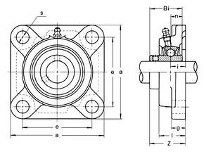 Підшипник в корпусі UCF 209 (UCF209) BEL, фото 3