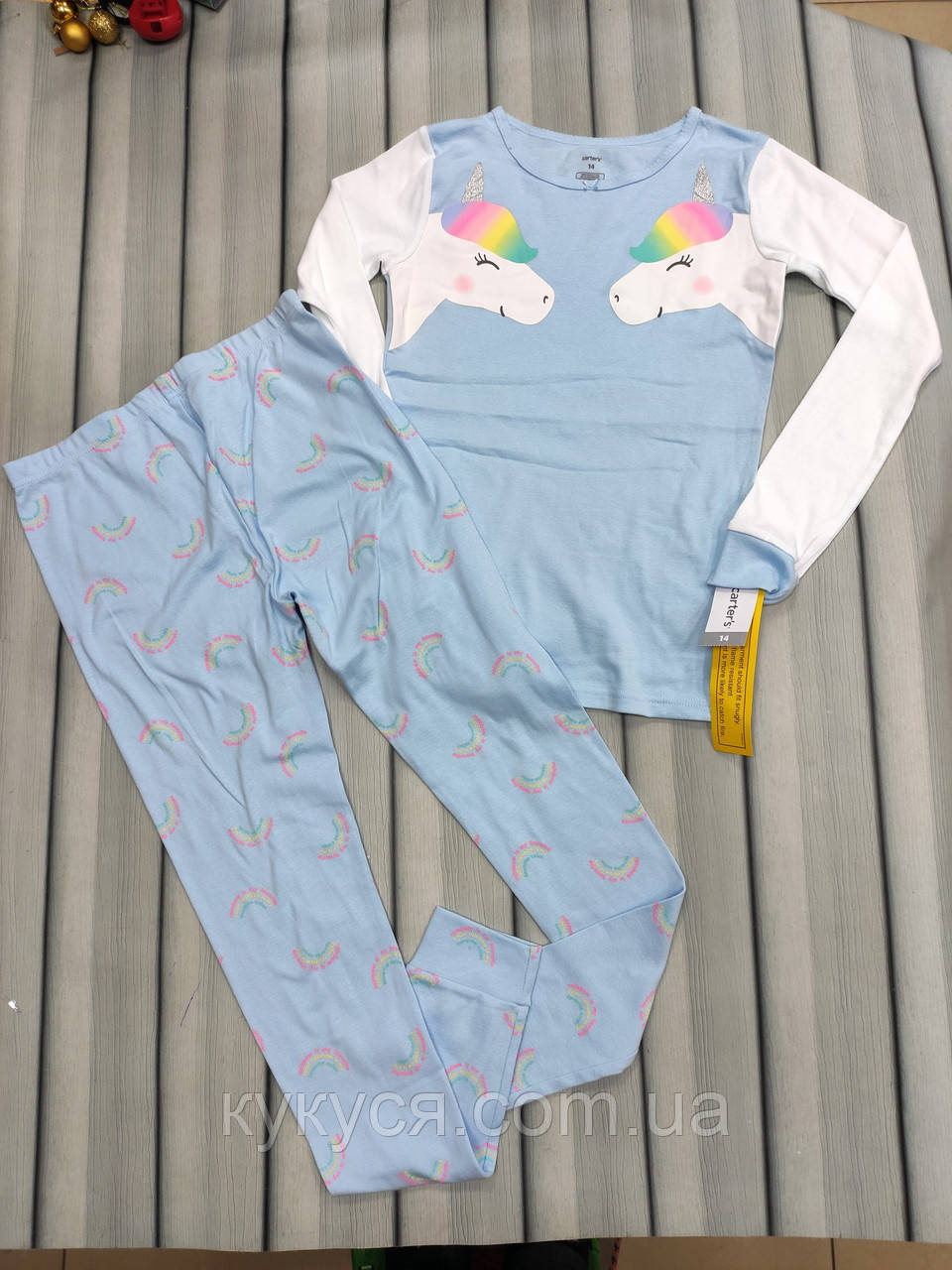 Піжама для дівчинки "Единорожка" Carters 14 років, фото 1