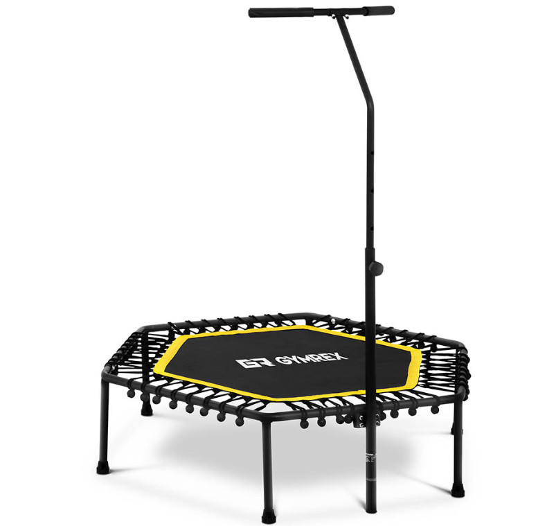 Батут для фітнес вправ з ручкою Gymrex 124см