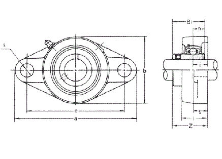 Підшипник в корпусі UCFL 206 (UCFL206) BEL, фото 2