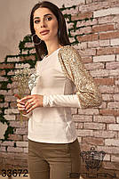 Приємний светр, декорований паєтками з 42 по 46 розмір, фото 4