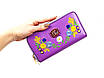 Фіолетовий жіночий шкіряний гаманець-клатч 19.5 х 3.5 х 11 см, фото 6