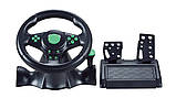 Джойстик кермо ігрове 3 В 1 Vibration Steering Wheel PS2/PS3/PC USB з вібровідданням, фото 2