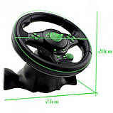Джойстик кермо ігрове 3 В 1 Vibration Steering Wheel PS2/PS3/PC USB з вібровідданням, фото 8