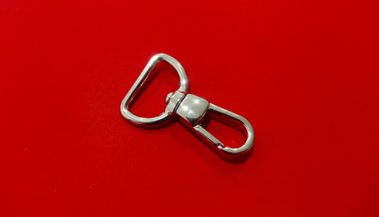 Карабін обертовий для сумки 18 мм нікель, фото 1