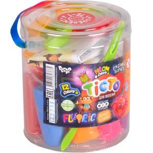 Тісто для ліплення "FLUORIC" 12+1 кольорів TMD-FL-12-01U