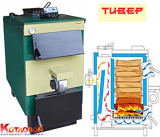 Твердопаливний ковтел тривалого горіння Тивер КТ-ДУ