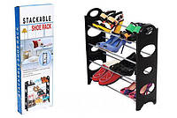 Полка для обуви органайзер Amazing Stackable Shoe Rack, 4 полки на 12 пар