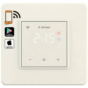 Терморегулятор для теплої підлоги програмований з Wi-fi Terneo sx (молочний білий)