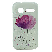 Чехол с рисунком Printed Plastic для Alcatel One Touch POP C1 4015 / 4015D Цветок