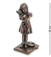 Статуэтка с бронзовым напылением Veronese Девочка с котенком 16 см 1906311