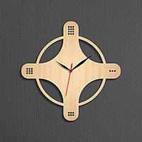 Деревянные часы Оригинальная форма часов Настенные деревянные часы Большие настенные часы Высота 35 см