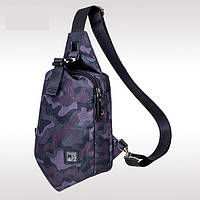 Городской рюкзак-сумка Arctic Hunter XB00032 с одной лямкой через плечо и отверстием для наушников, 3л