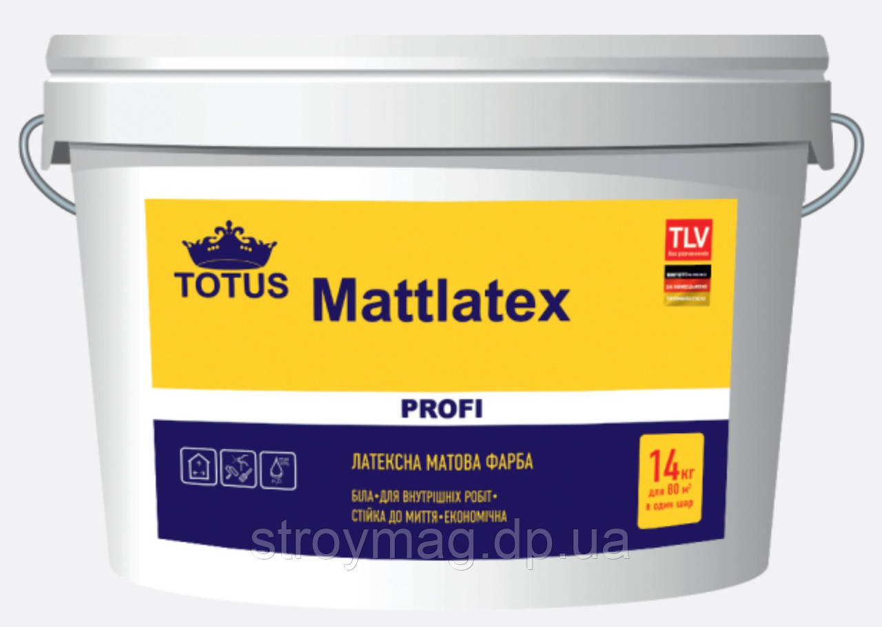 Латексна матова фарба Totus MATTLATEX PROFI 14 кг