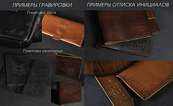 Шкіряний килимок для мишки Вінтажна шкіра, колір коричневий, відтінок Коньяк, фото 5