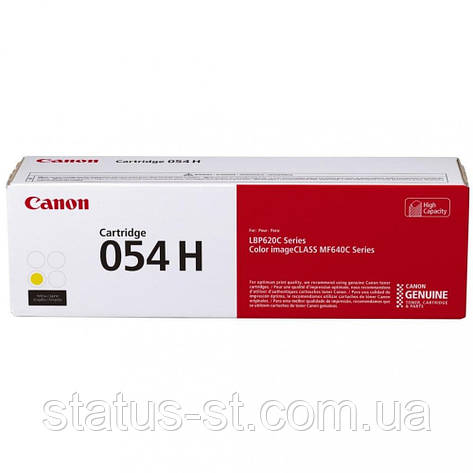 Заправка картриджа Canon 054H yellow до принтера i-sensys LBP621Cw, LBP623Cdw, MF641Cw, MF645Cx, MF643Cdw, фото 1