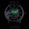 Механічний годинник Forsining Rich, чоловічий наручний годинник форсининг, оригінальний чорний годинник, фото 3