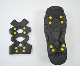 Льодоступи на взуття з 8 шипами Supretto фіксуються XL, чорні