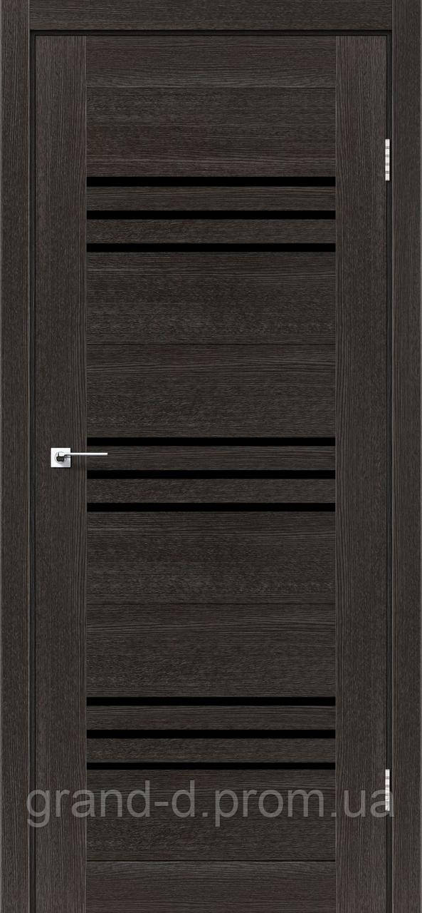Межкомнатні двері Leador Sovana з матовим склом колір дуб саксону