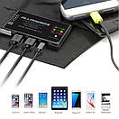 Портативна сонячна панель Allpowers 5V 15 W 10000 mAh Кемпінгова туристична переносна панель чорна, фото 9