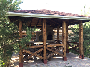 Альтанки декоративні під старину з масиву дерева від виробника в Україні