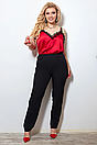 Стильні жіночі штани з лампасами великих розмірів "Nicosia", фото 5