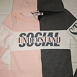 Світшот для дівчинки, з капюшоном Розміри 116, фото 2