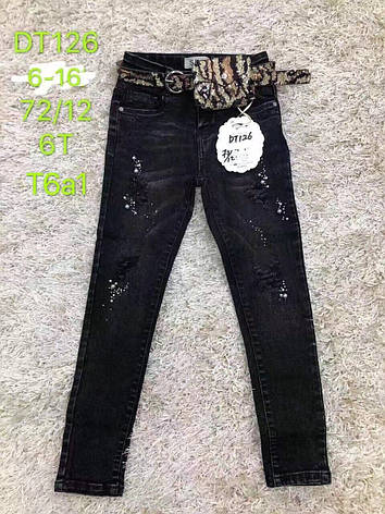 Джинсові штани на дівчинку гуртом, S&D, 6-16 рр., фото 2