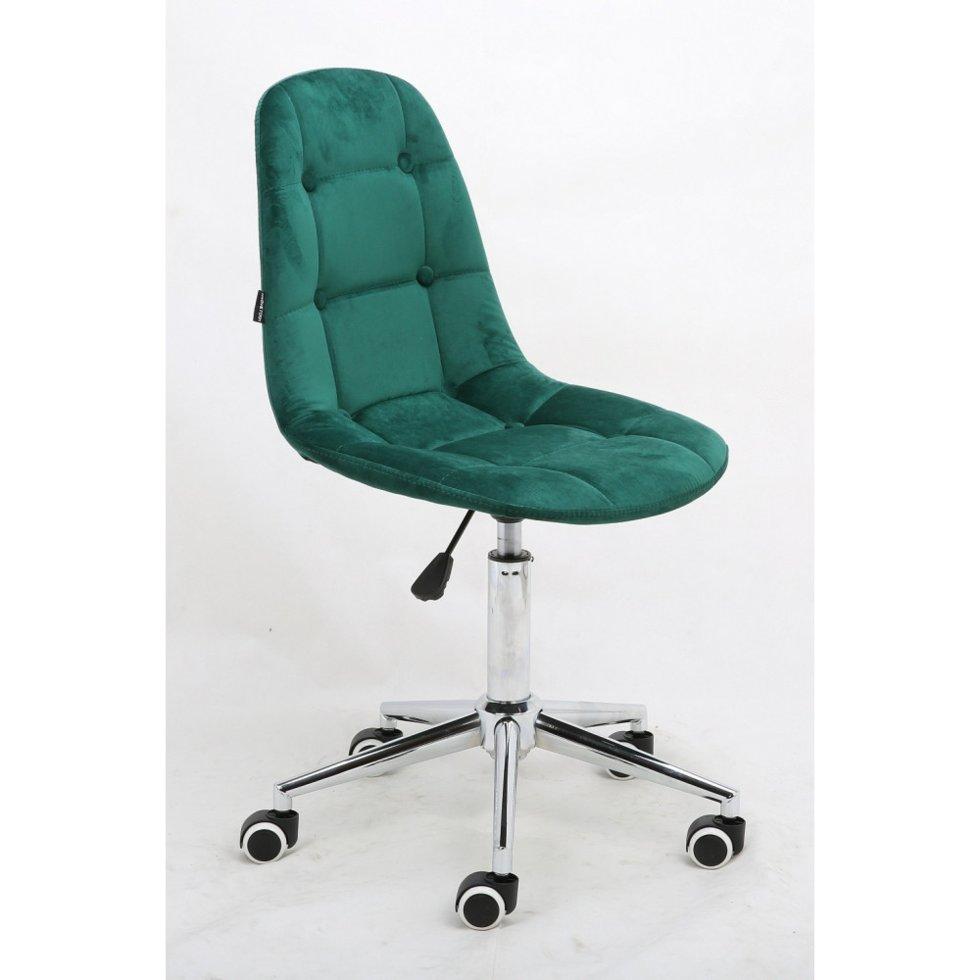 Перукарське крісло на пневматиці Hrove Form HR1801K зелений велюр, фото 1