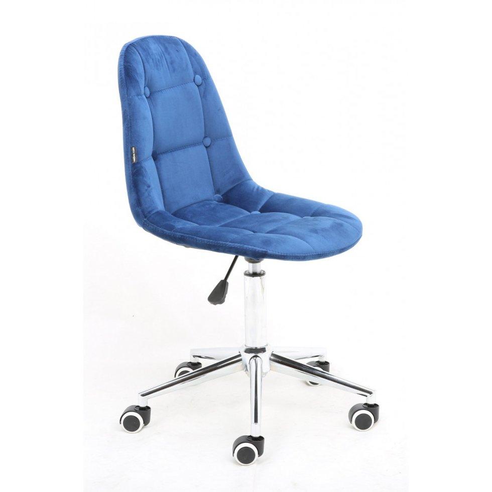 Перукарське крісло на пневматиці Hrove Form HR1801K Синій велюр, фото 1