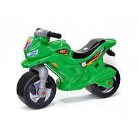 Детский мотоцикл-каталка для детей от 2 лет, беговел 2-х колесный зеленый (501-1G). Подарок ребенку 2-4 лет