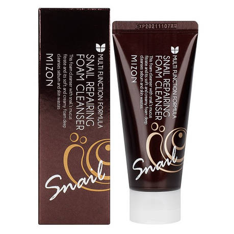Пінка для вмивання з муцином равлика Mizon Snail Repairing Foam Cleanser 60 мл (168707), фото 1