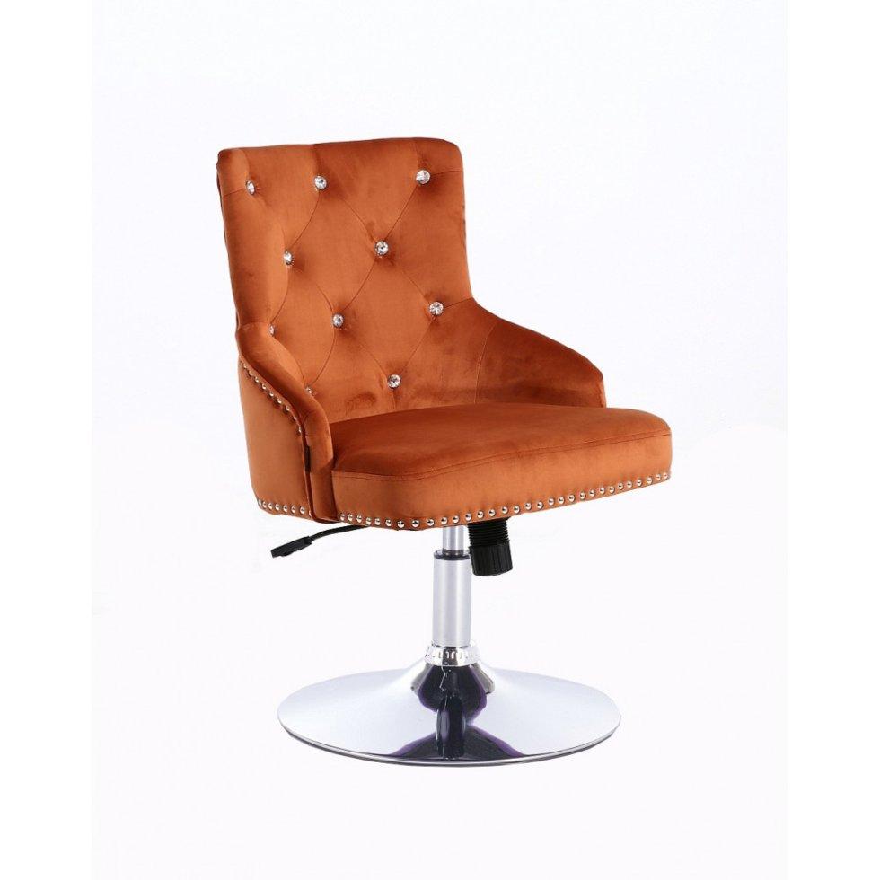 Перукарське крісло на пневматиці Hrove Form HR654N медовий велюр зі стразами