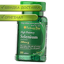 Селен Puritan's Pride Selenium 200 mcg 100 таб, фото 5
