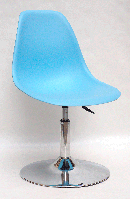 Стілець поворотний на круглому млинці з регулюванням висоти Nik CH-BASE блакитний 50, фото 2