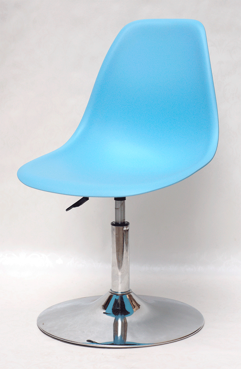 Стілець поворотний на круглому млинці з регулюванням висоти Nik CH-BASE блакитний 50, фото 1
