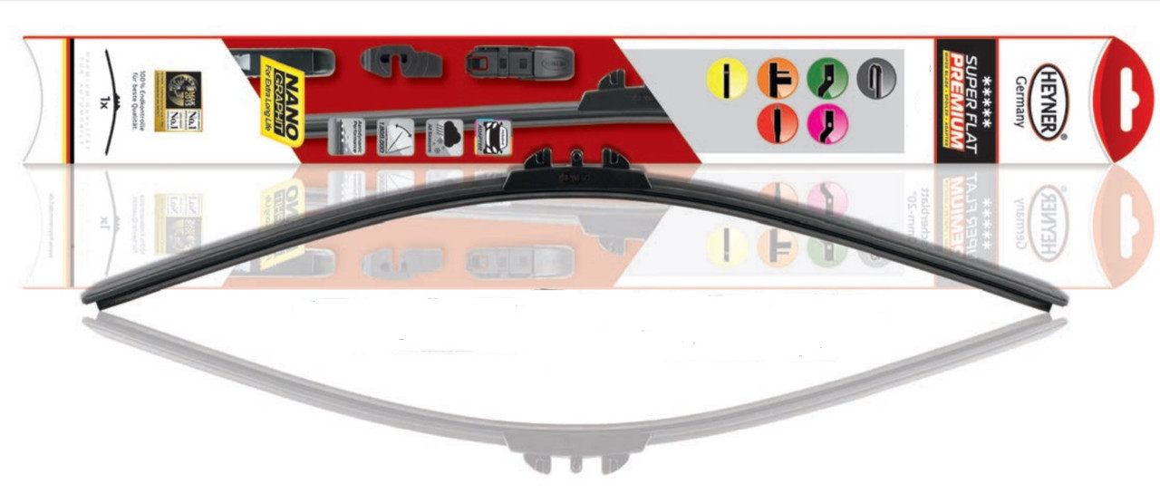 Щітка склоочисника 16"/40 см Heyner Super Flat Premium 276000 з набором адаптерів, фото 1